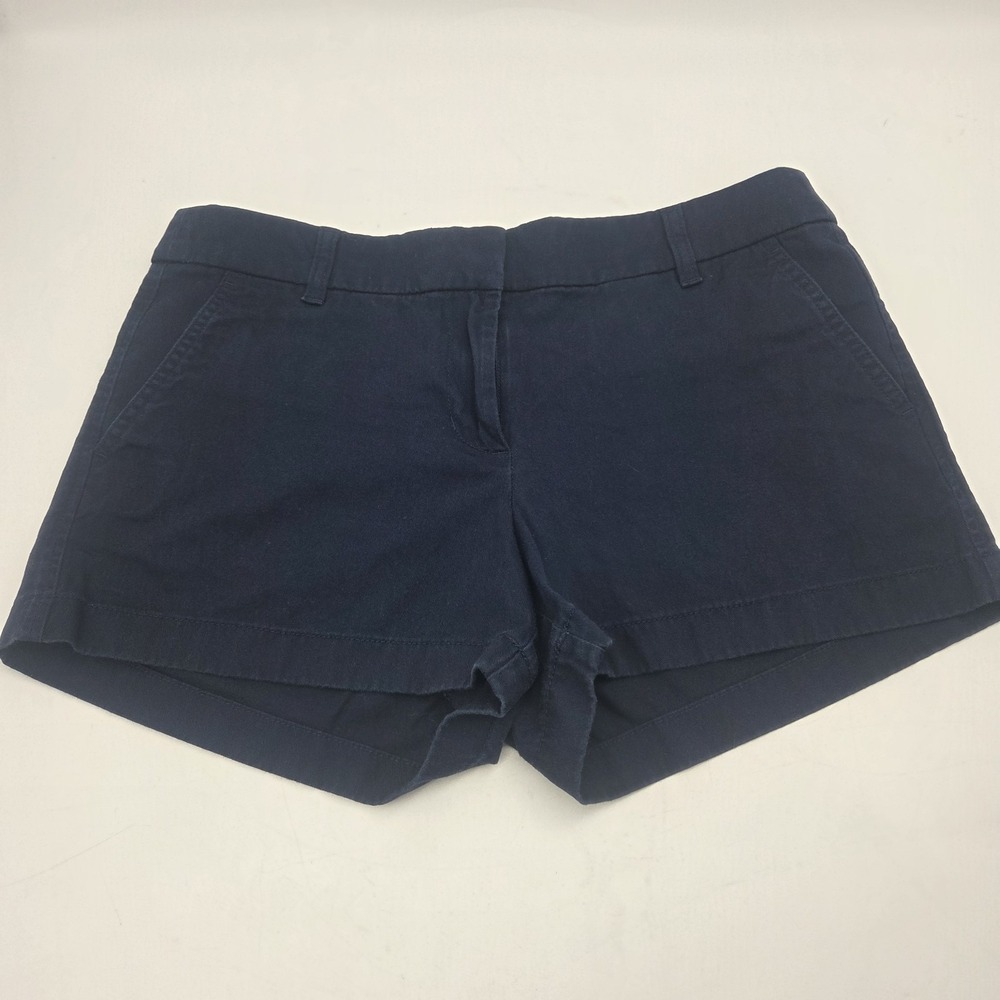 J.Crew Broken In Chino Shorts Women's Size 8 Navy Blue 3.5" Inseam